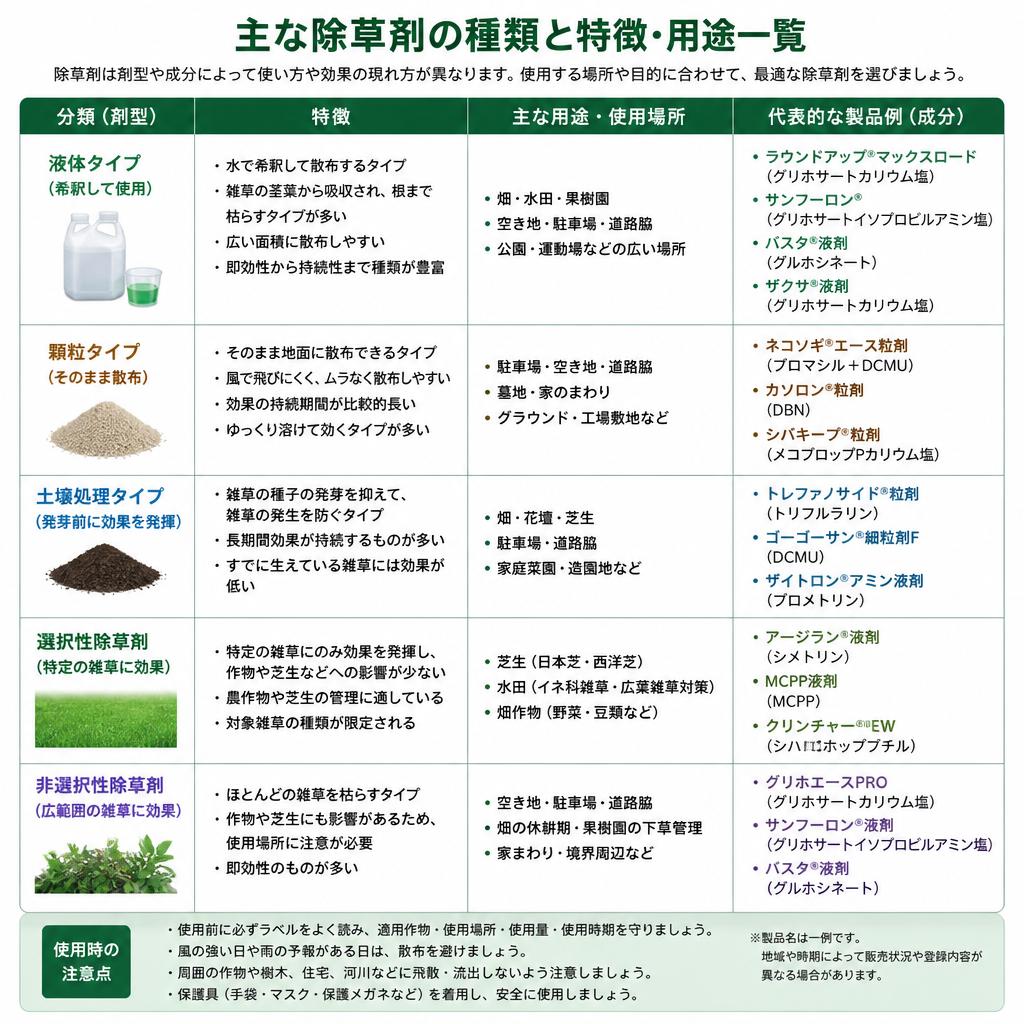 除草剤の種類