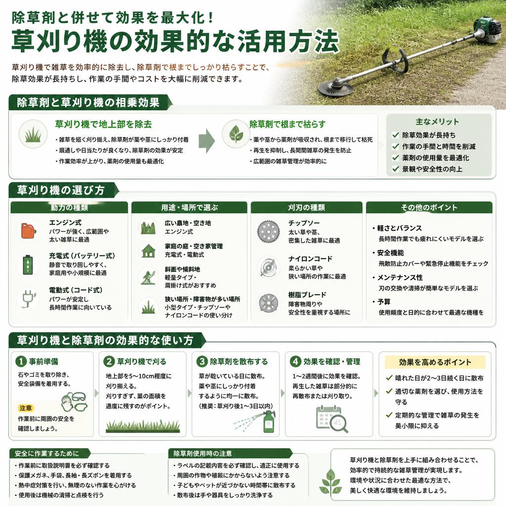 草刈り機との併用