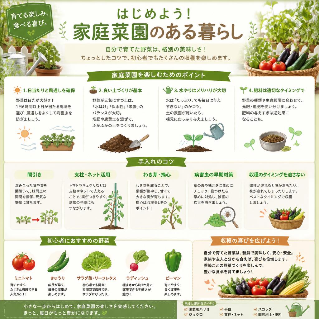 家庭菜園の魅力と手入れ法