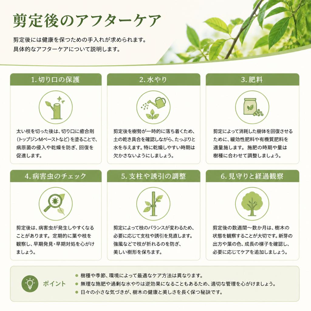 4. 剪定後の手入れ