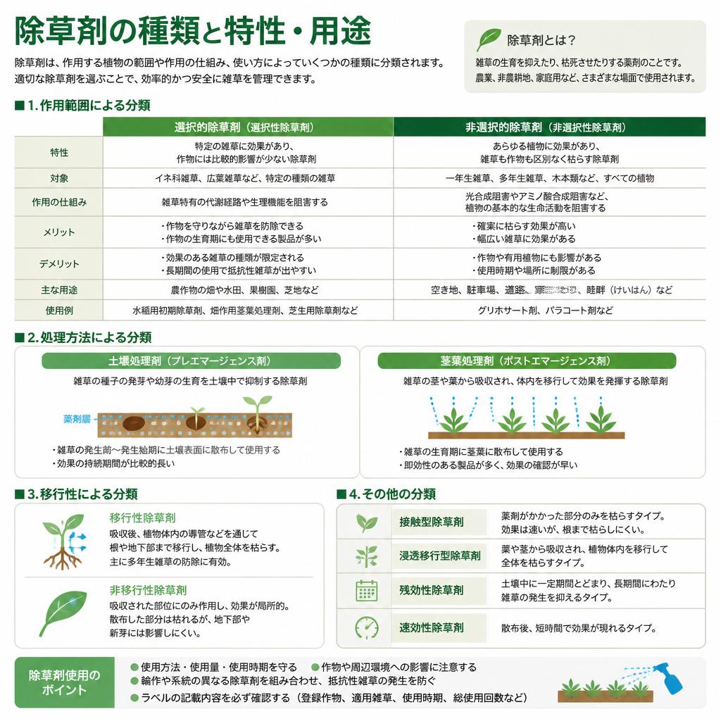 除草剤の種類と特性