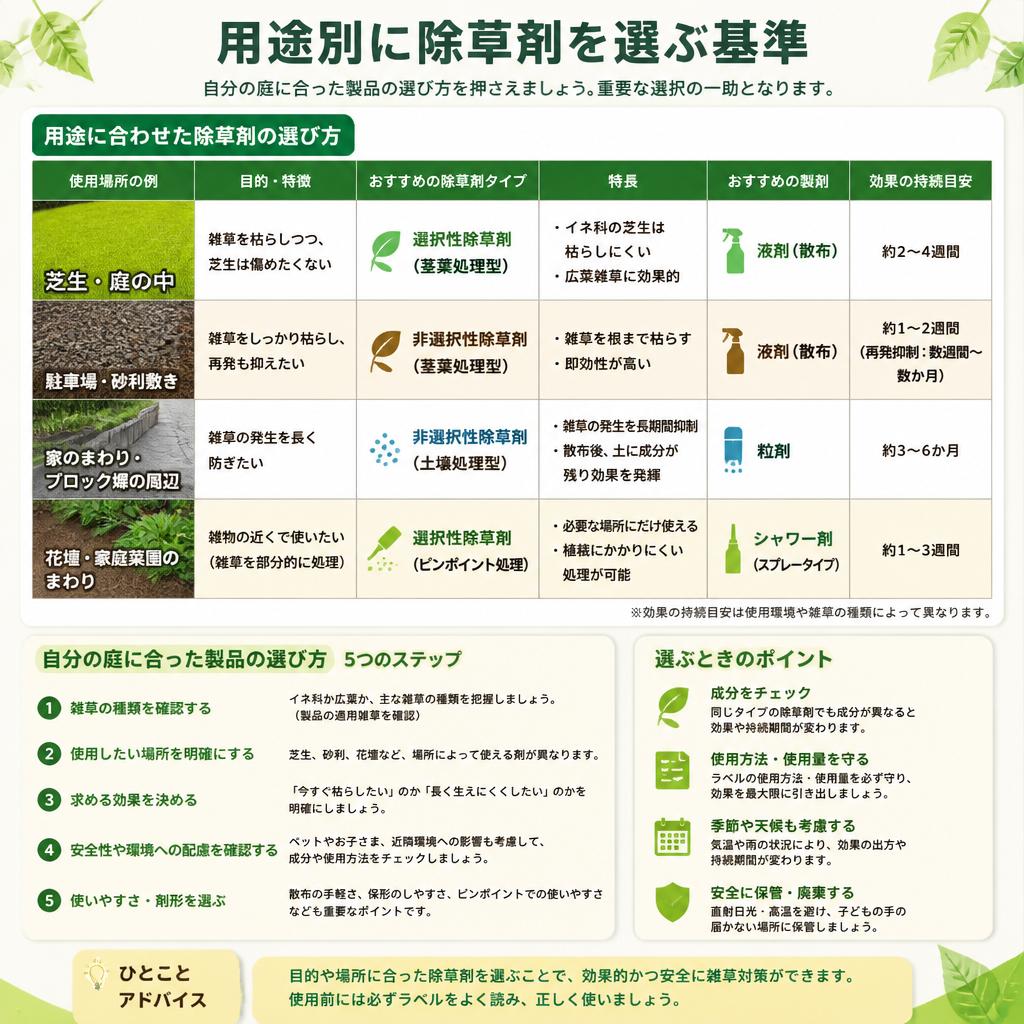 効果的な除草剤の選び方